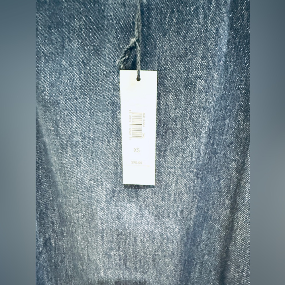 Banana Republic Harlow balloon sleeve Italian boxy denim top - size XS - Picture 4 of 9